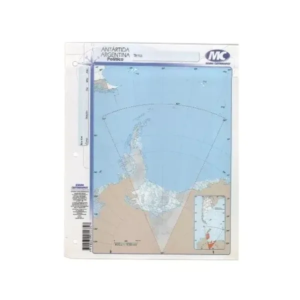 Block mapas m.c.n.° 3 antartida arg p x40 Uni