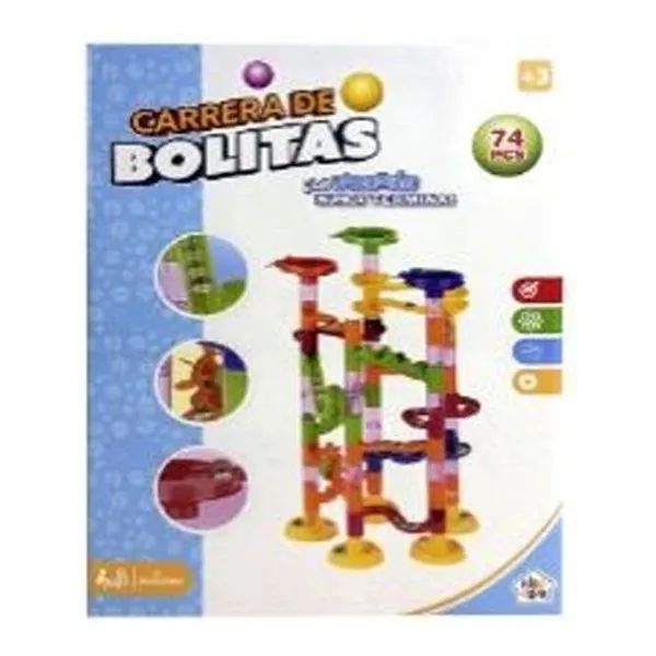 Super carrera de bolitas 74 piezas 24 18 8 cm