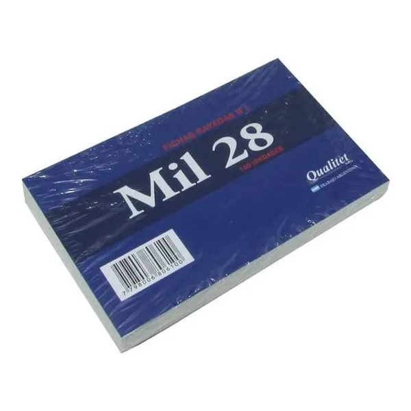 Fichas n.° 2 rayada x100 unidades mil28