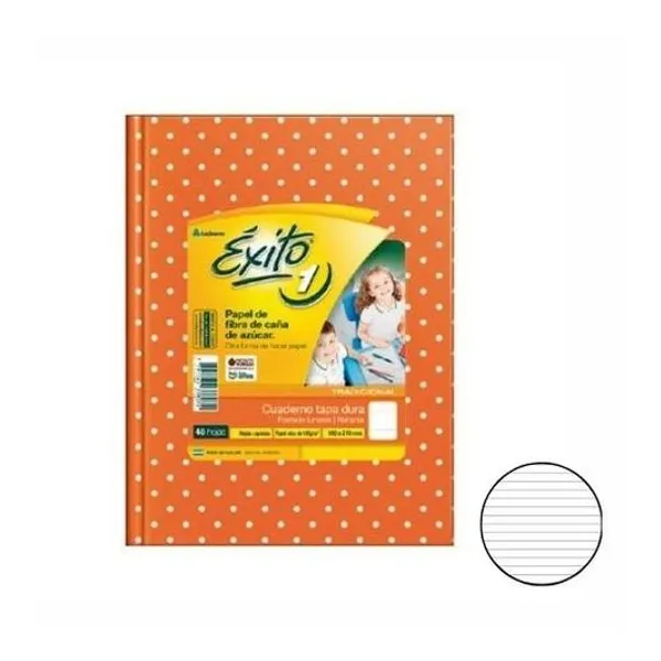 Cuaderno 16x21 rayado t/d lunar naranja 48h Éxito