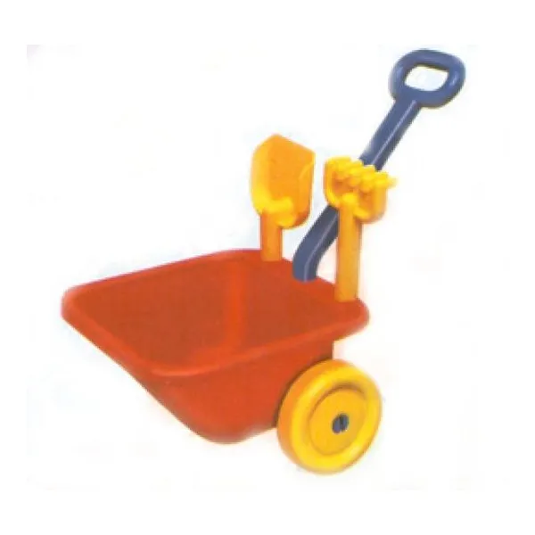 Carrito de playa con pala/rastrillo
