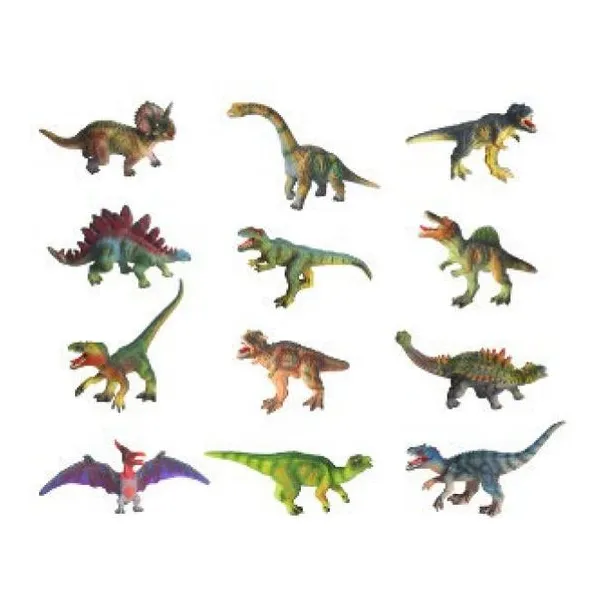 Dinosaurio de goma 12 modelos mixeado 25 cm