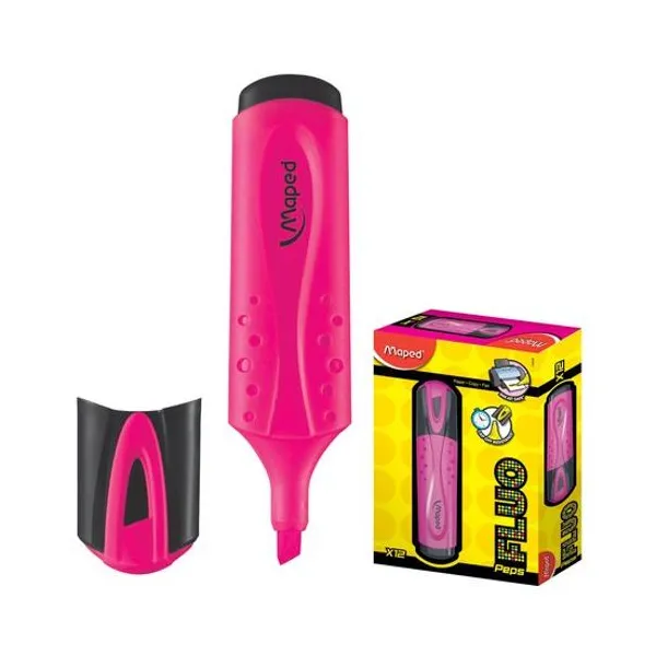 Resaltador quality neon rosa caja x12 Maped