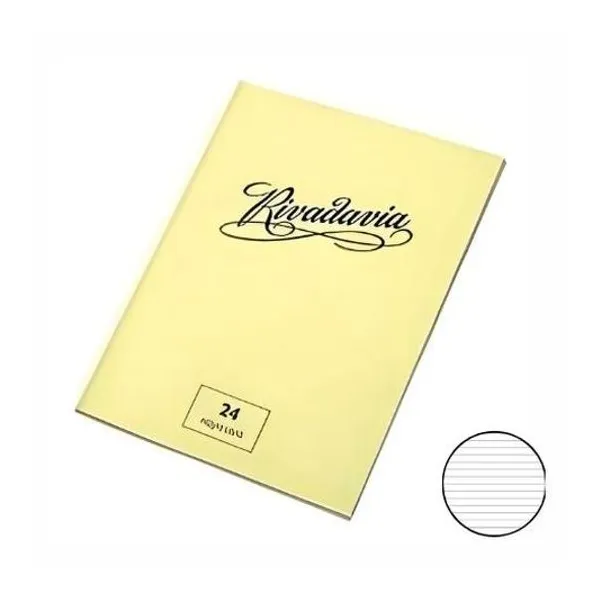 Cuaderno 16x21 rayado t/f tradicional 24h rivadavi