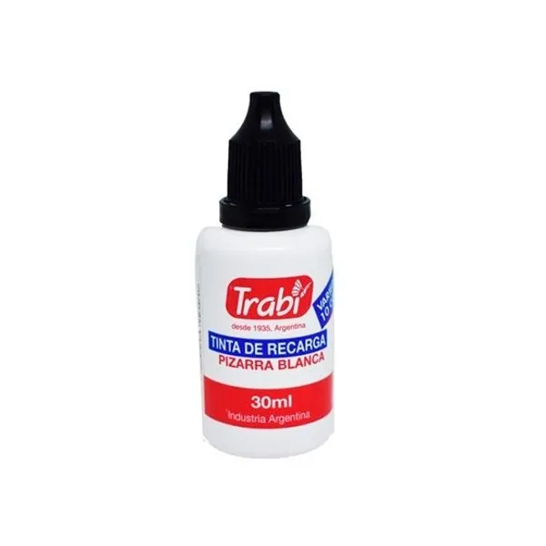 Tinta trabi para marcador pizarra 30 cc.negro