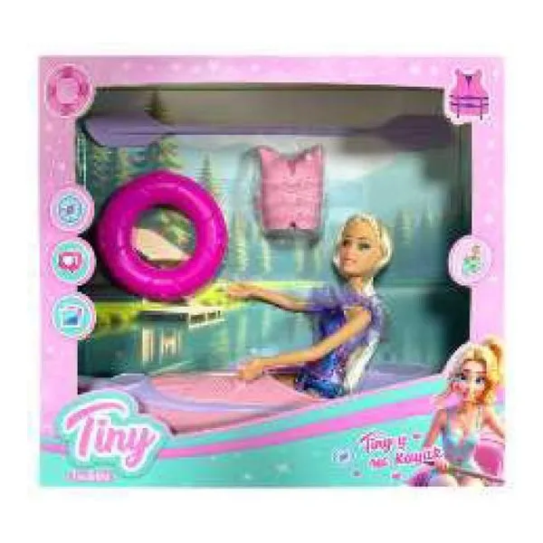 Muñeca Tiny y su kayak 35 25 cm