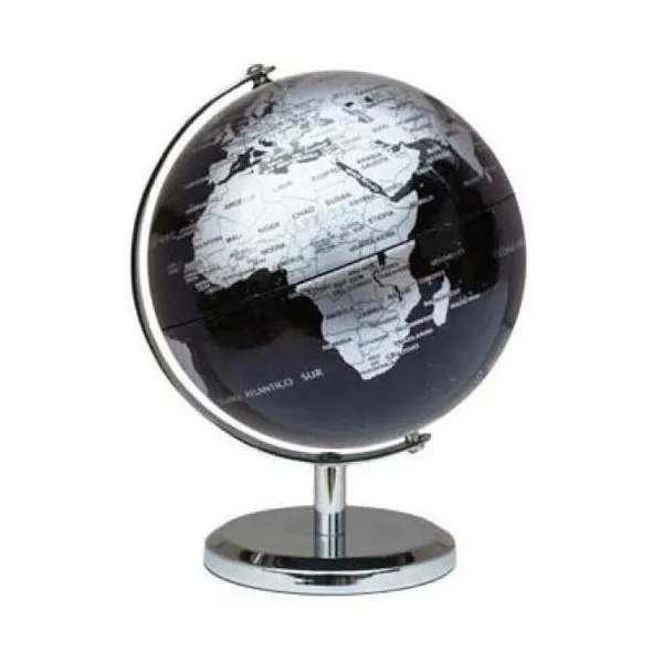 Globo terraqueo 14 cm base cromada político