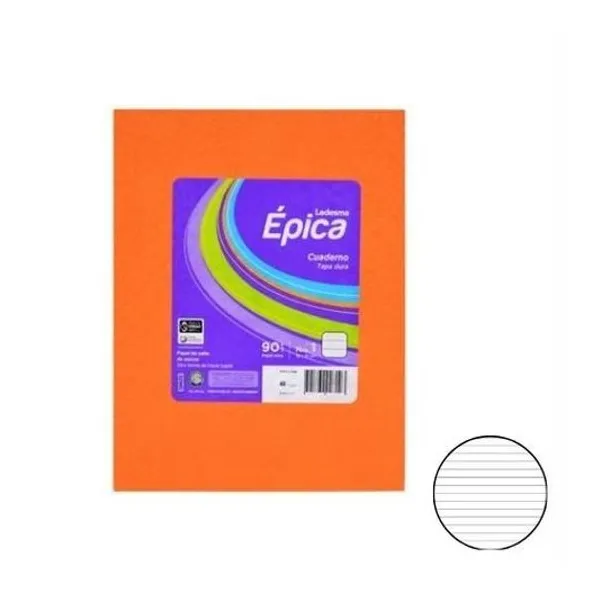 Cuaderno 16x21 rayado 48h t/d araña naranja epica