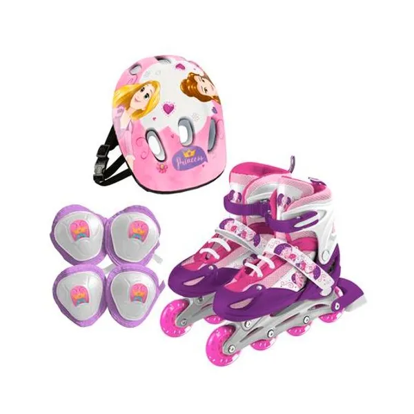 Rollers 3 en 1 ruedas intercambiables con kit de proteccion princesas