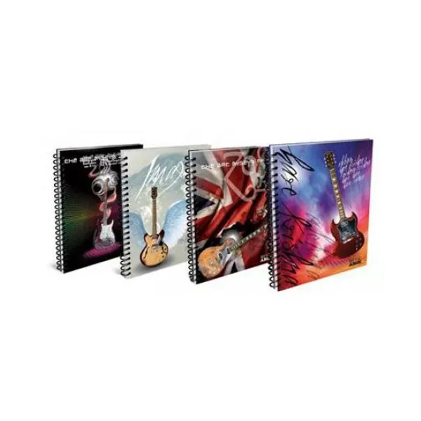 Cuaderno espiral a5 Arte music 2 t/semi rigida 80 hs.raya