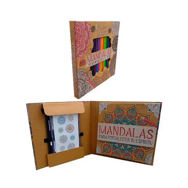 Libro raices del alma con lápices: mandalas para fortalecer tu espiritu 20x20 cm concepto