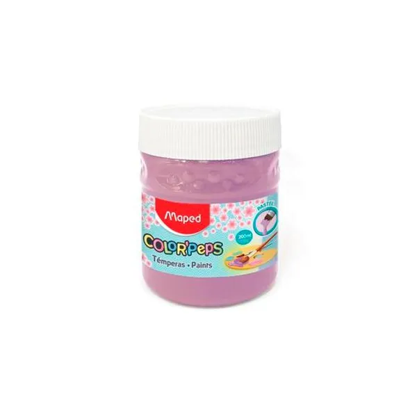 Témpera pastel rosa en pote 200cc Maped