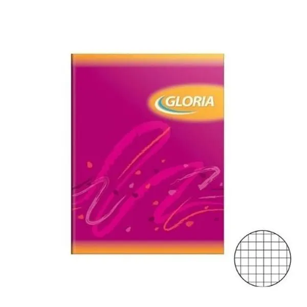 Cuaderno 16x21 cuadriculado t/f color 24h Gloria