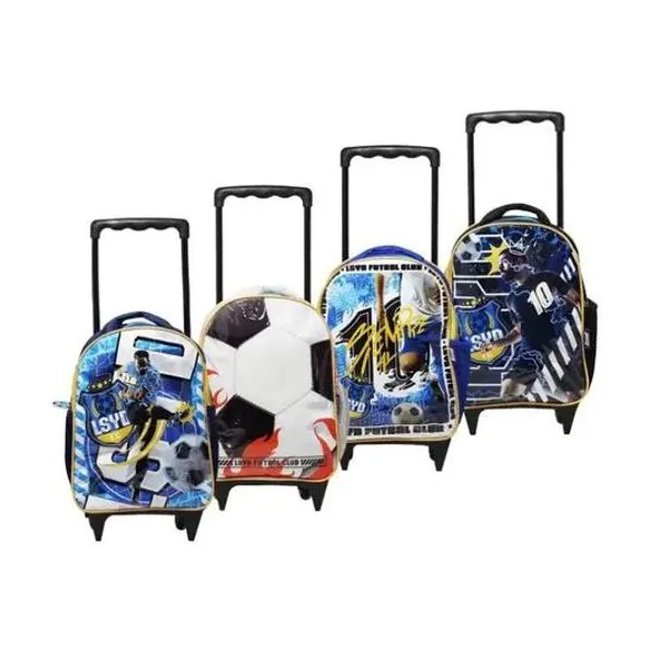 Mochila 12" con carro fútbol x unidad modelos surtidos lsyd