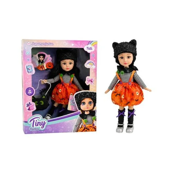 Muñeca Tiny rainbow tati halloween 31 cm en caja 26x33x7 cm