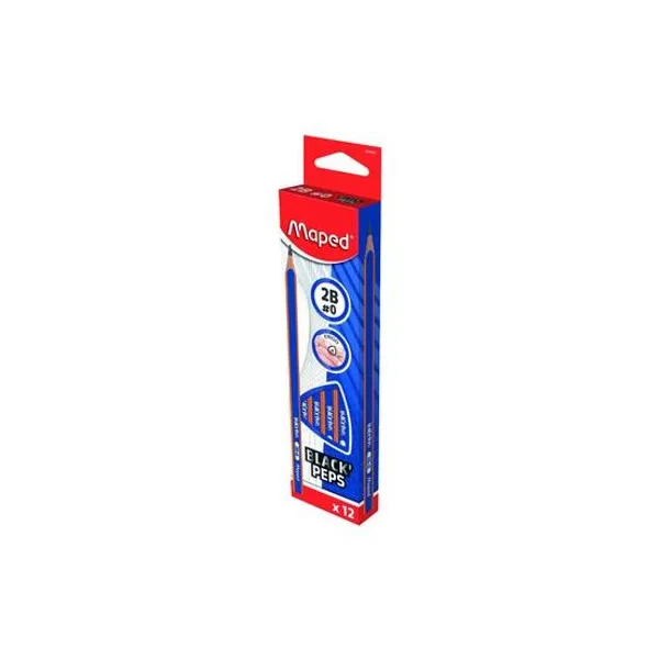 Lápiz grafito plastic 2b caja x12 Maped