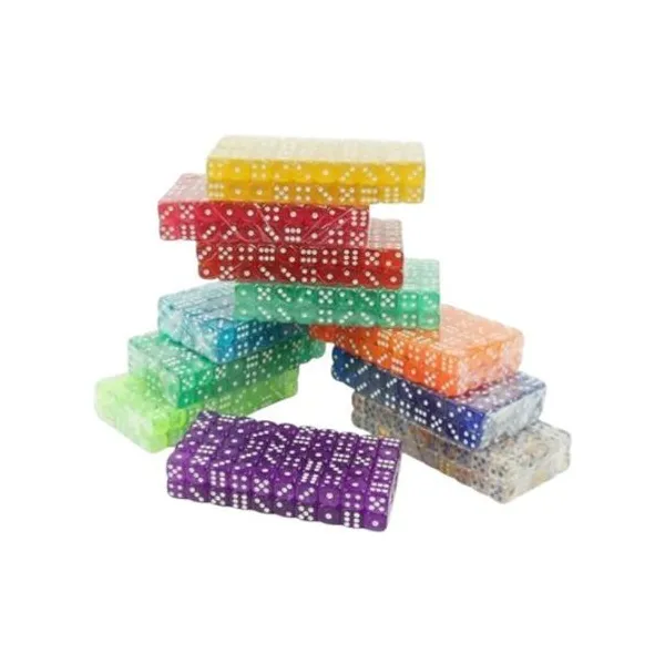 Dados color 1.4x1.4 cm bolsa x100 colores surtidos