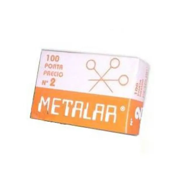 Alfileres metalar/ibico portaprecios cj.x 100 unid.