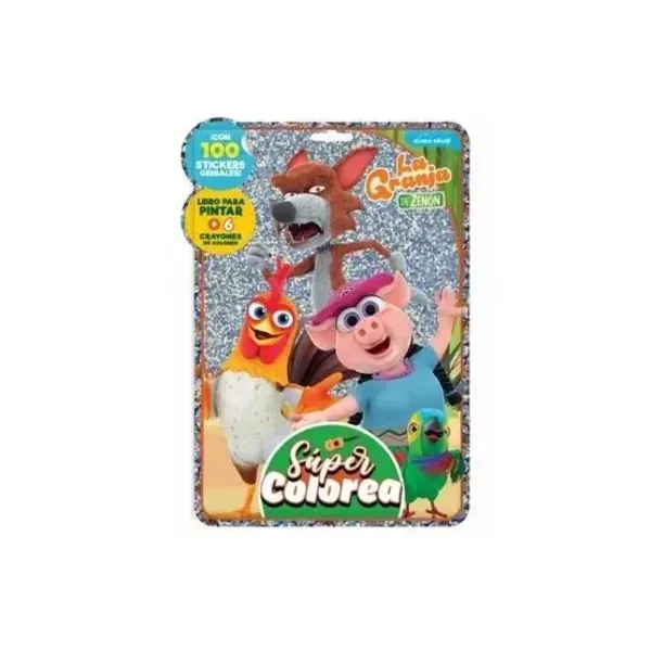 Flow pack editorial vertice super colorea animales de la granja