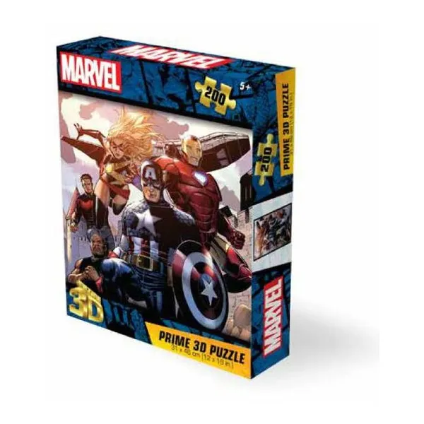 Prime 3d - rompecabezas lenticular Marvel capitan América & sus amigos 200 pieza