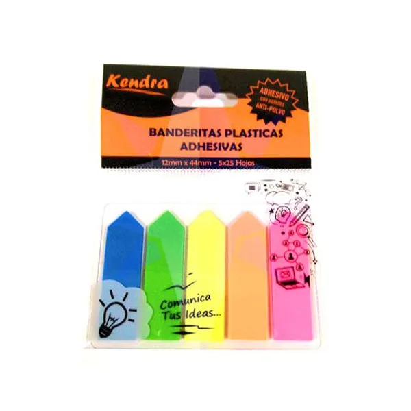 Banderitas adhesivas kendra flecha 12 x44 mm5 col.fuo