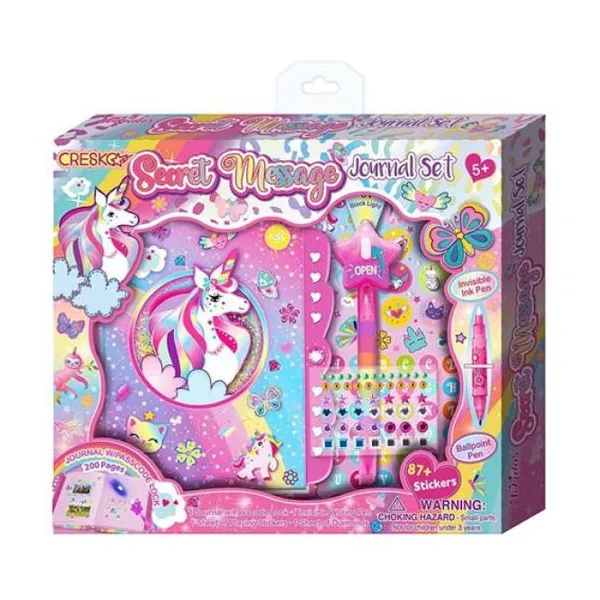Set con diario Cresko secret message unicorn 6 pcs