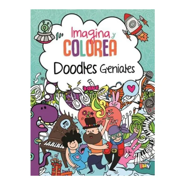Imagina y colorea doodles geniales 28 20 cm