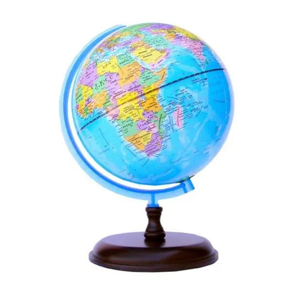 Globo terraqueo 25 cm ø base de madera