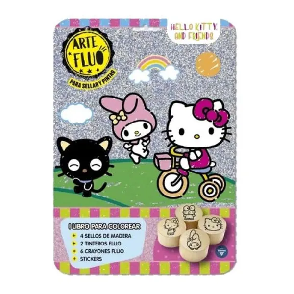 Flow pack Arte fluo sellos_fda025 n.° 3 - hello kitty & friends