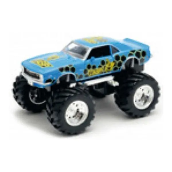 Welly 1:34 1968 chevrolet camaro z28 big wheel azul 47007s-gw