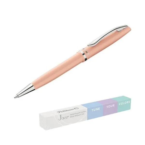 Bolígrafo de giro Pelikan jazz pastel damasco con estuche