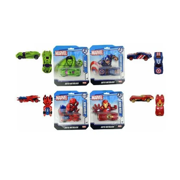 Auto de colección metal Avengers 8 cm en blister 14x16 cm x unidad modelos surtidos