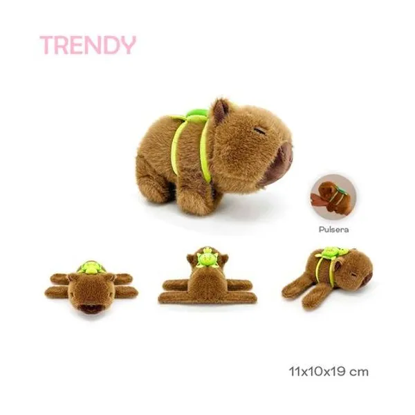 Pulsera mágica capibara con mochila 11x10x19 cm Trendy