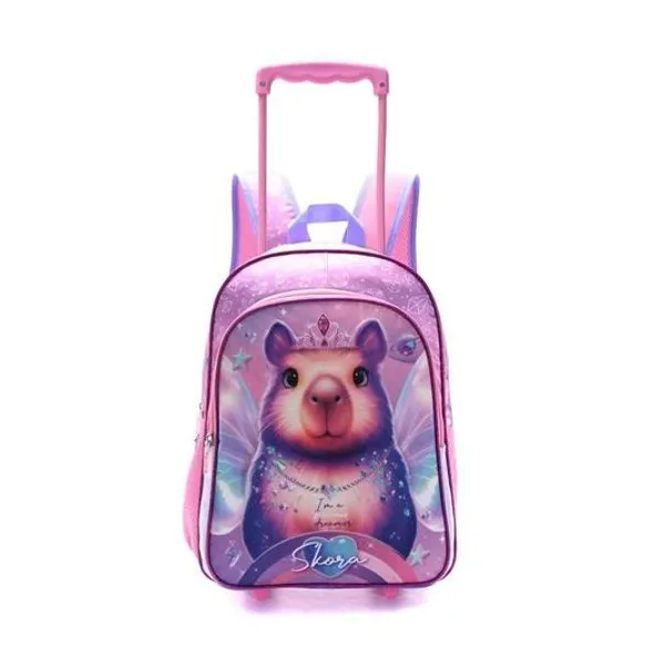 Mochila 16" con carro pets capi-hada con llavero Skora