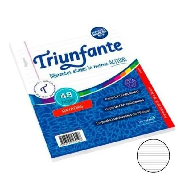 Repuesto carta rayado 48h Triunfante