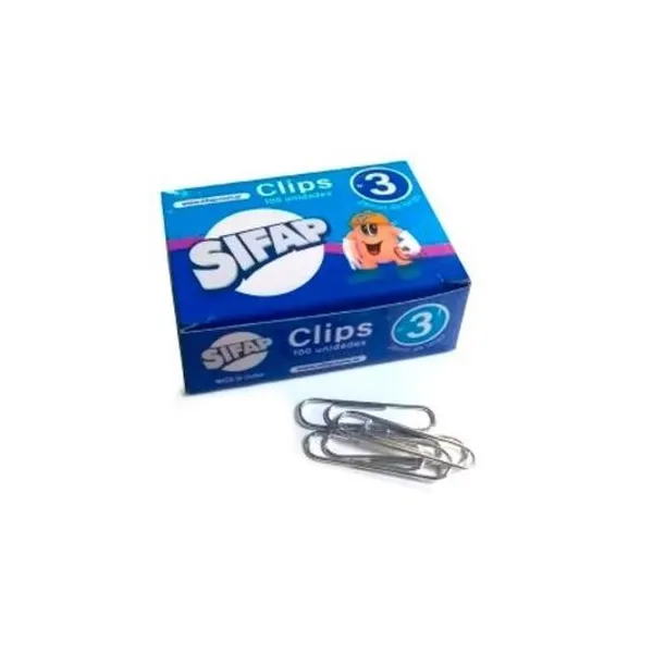 Clips metálico n.° 3 28 mm caja x100 unidades Sifap