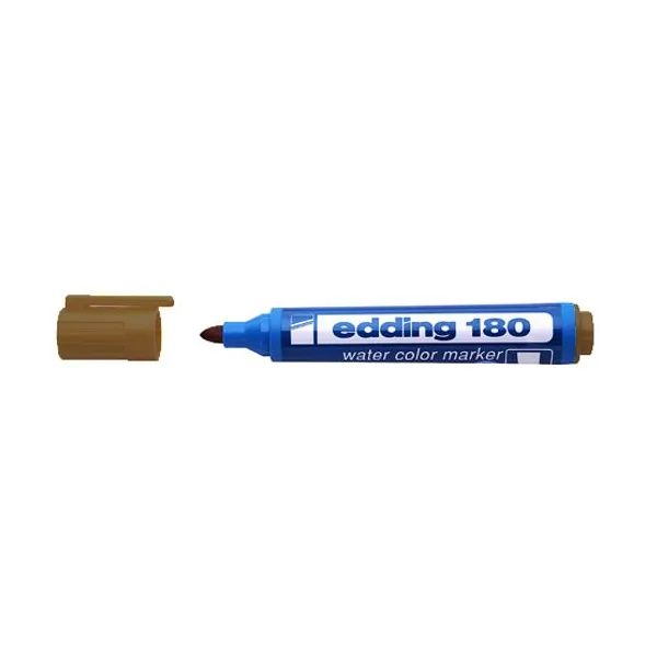 Marcador Edding e 180 al agua para red. marron
