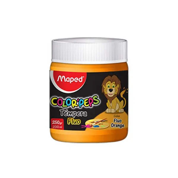 Témpera Maped pote x250 g fluo naranja
