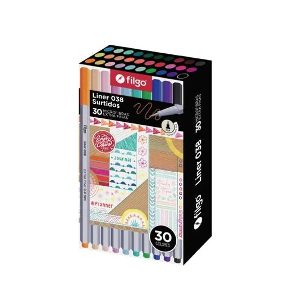 Microfibra al agua 0.4 mm liner 038 caja x30 Filgo