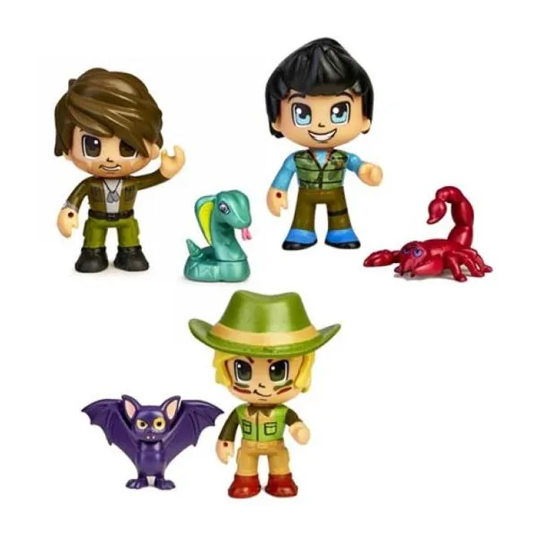 Pinypon figura explorador con animal salvaje. surtido de 3 exploradores
