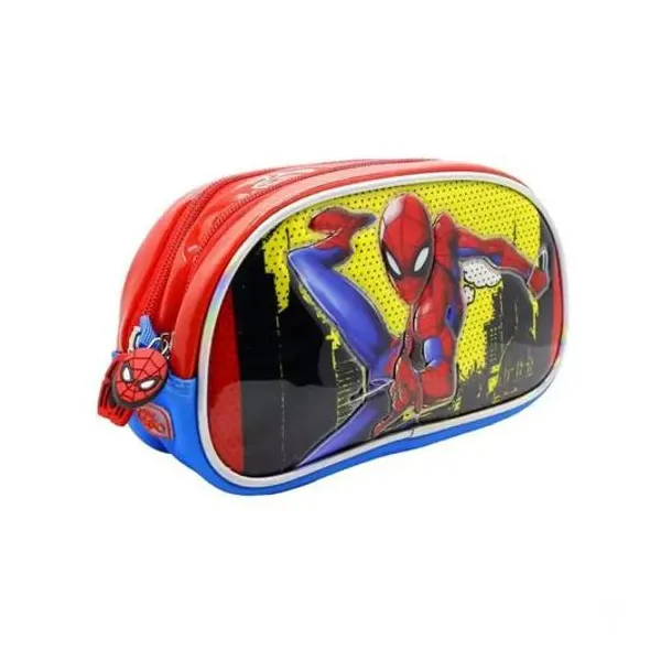 Cartuchera 2 cierres oval Spiderman 22x12 cm Cresko
