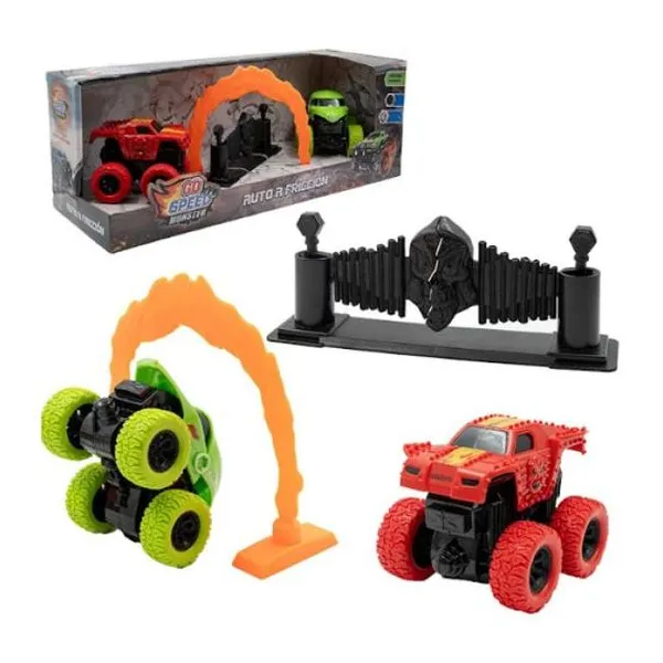 Set autos a fricción con accesorios go speed 41 x15 x15 cm
