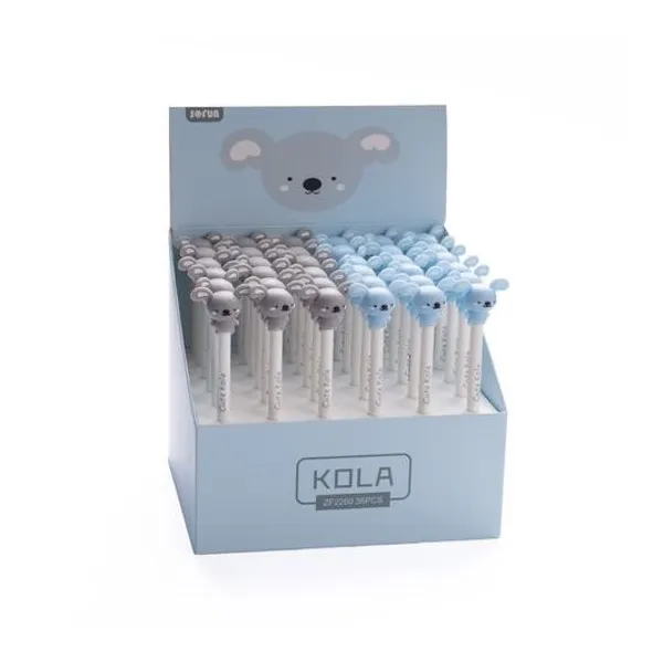 Bolígrafo retractil azul koala x unidad