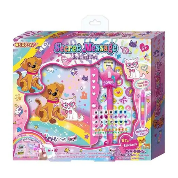 Set con diario Cresko secret message puppy 6 pcs