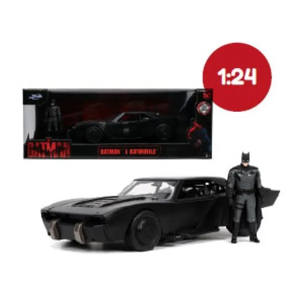 Jada - auto escala 1:24 batmobile 2022 con figura de batman 6 cm - en caja