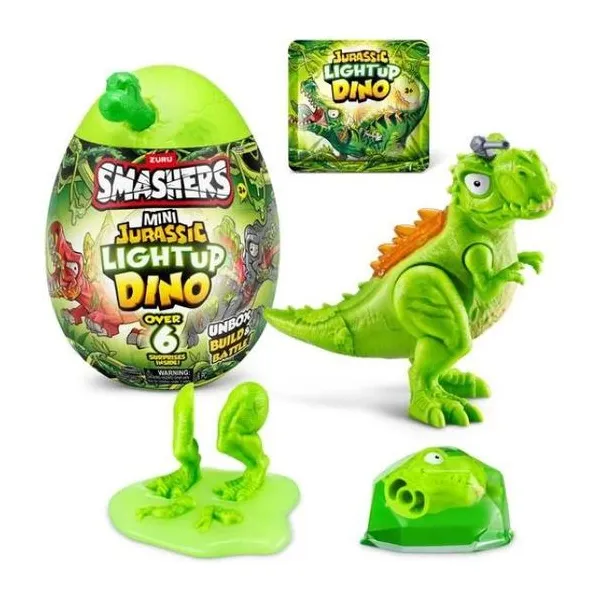 Smashers mini egg jurassic light up dino +6 surprises
