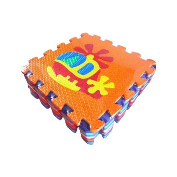 Piso de goma eva vehiculos 9 piezas de 8 mm 30x30 cm