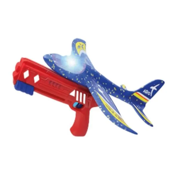 Set lanzador de aviones con luces 25 13 cm