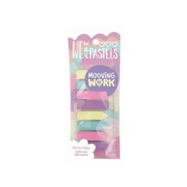 Banderitas adhesivas Mooving maw pastel 12x45 mm8 unid.x 25 hjs.