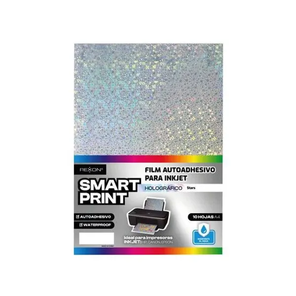 Film autoadhesivo para inkjet a4 holografico star a4 x10 hojas rexon